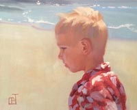 "Boy at the Beach"  by Carol Brightman Johnson